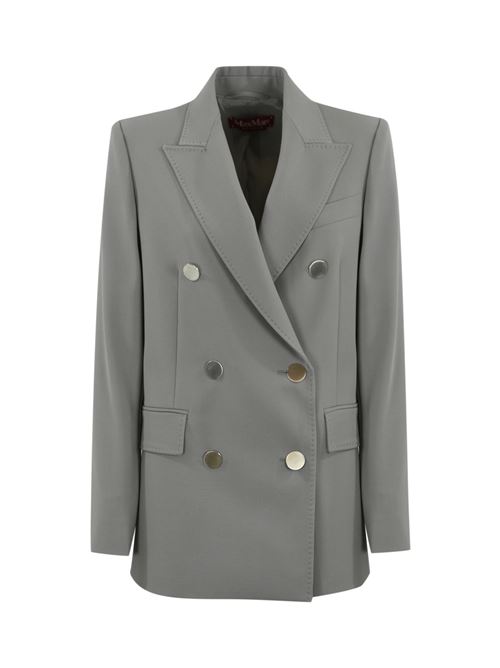 Blazer Edicola in crepe satin di lana Grigio MAX MARA STUDIO | 2516041071600042